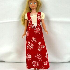 Vintage Blonde Hair Blue Eyes SKIPPER DOLL Barbie's Sister Mattel 1963 w/ Dress